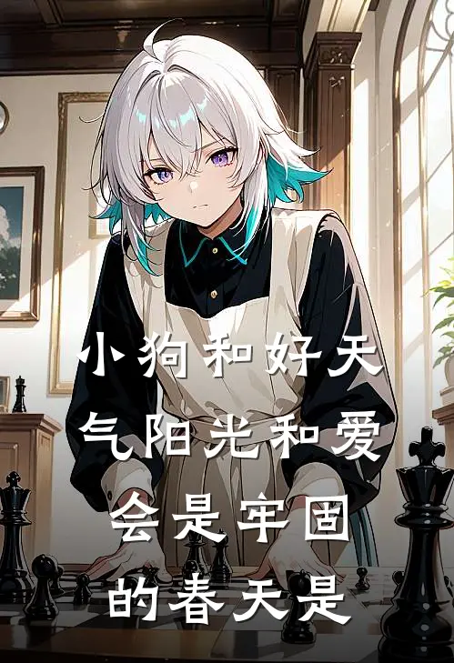 小狗和好天气 阳光和爱 会是牢固的春天是