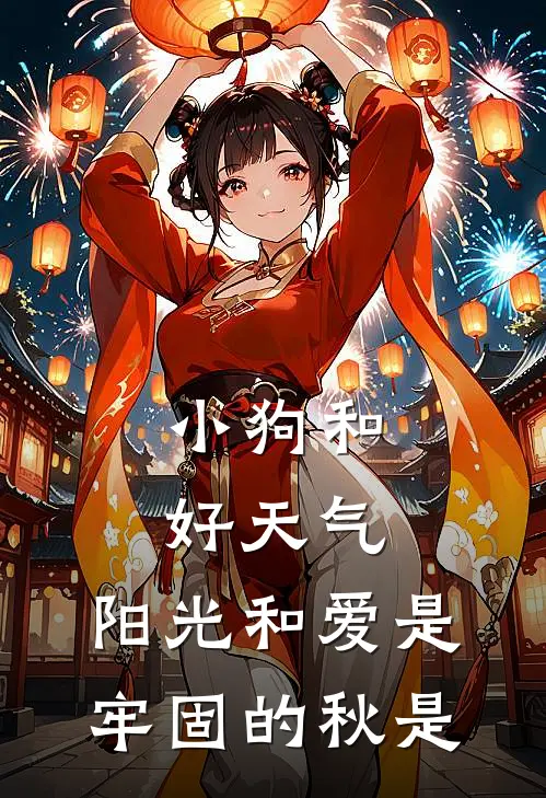 小狗和好天气,阳光和爱是牢固的秋是